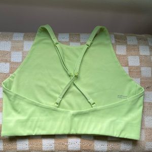 Girlfriend Collective athletic set, lime green. New condition. M top and bottom.